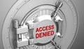 Access denied, safe door of the bank Royalty Free Stock Photo