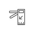Access door outline icon