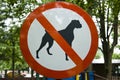 Access forbidden dogs sign Royalty Free Stock Photo