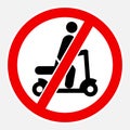 No electric scooter sign