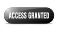 access granted button. sticker. banner. rounded glass sign Royalty Free Stock Photo