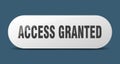 access granted button. sticker. banner. rounded glass sign Royalty Free Stock Photo