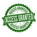 Access granted grunge rubber stamp Royalty Free Stock Photo