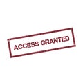 Access granted rectangular stamp. Royalty Free Stock Photo