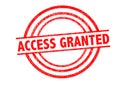 ACCESS GRANTED Rubber Stamp Royalty Free Stock Photo
