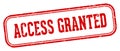 access granted stamp. access granted rectangular stamp on white background Royalty Free Stock Photo