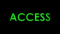 Access green message text