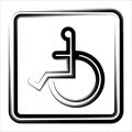 Access Icon Design Disabled Handicap Symbol Royalty Free Stock Photo