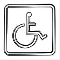 Access Icon Design Disabled Handicap Symbol Royalty Free Stock Photo