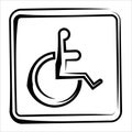 Access Icon Design Disabled Handicap Symbol Royalty Free Stock Photo