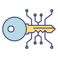 Access key, cyber key Vector Icon which can easily modify or edit Royalty Free Stock Photo