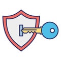 Access key, cyber key, Vector Icon which can easily modify or edit Royalty Free Stock Photo