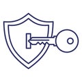 Access key, cyber key, Vector Icon which can easily modify or edit Royalty Free Stock Photo
