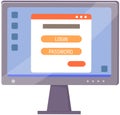 Access management authorize software authentication login form password system security window Royalty Free Stock Photo