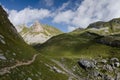 Access to RoÃÅ¸kopf peak in Rofan Alps, The Brandenberg Alps, Austria, Europe Royalty Free Stock Photo