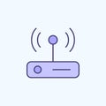 access point 2 colored line icon. Simple colored element illustration. access point outline symbol design from new technologies Royalty Free Stock Photo