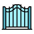 Access smart gate icon vector flat Royalty Free Stock Photo