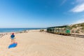 Cap Ferret, Arcachon Bay, France. Access to the beach on the ocean side