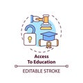 Access to education concept icon