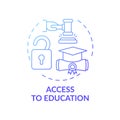 Access to education concept icon