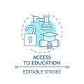 Access to education concept icon