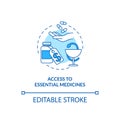 Access to essential medicines concept icon