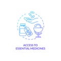 Access to essential medicines concept icon