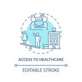 Access to healthcare concept icon