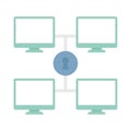 Accessed network Flat Vector icon which can easily modify or edit Royalty Free Stock Photo