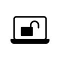 Accessed vector glyph flat icon