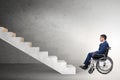 The accessibility concepth with wheelchair for disabled Royalty Free Stock Photo