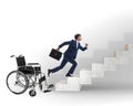 Accessibility concepth with wheelchair for disabled Royalty Free Stock Photo