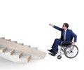 Accessibility concepth with wheelchair for disabled Royalty Free Stock Photo