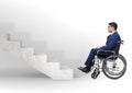 Accessibility concepth with wheelchair for disabled