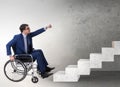Accessibility concepth with wheelchair for disabled Royalty Free Stock Photo