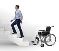 Accessibility concepth with wheelchair for disabled Royalty Free Stock Photo