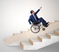 Accessibility concepth with wheelchair for disabled Royalty Free Stock Photo