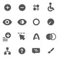 Accessibility icons and color correction