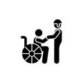 Accessibility, man, military, soldier, veteran pictogram icon