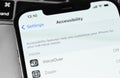 Accessibility settings on screen iPhone