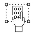 accessibility ux ui design line icon vector illustration Royalty Free Stock Photo