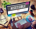 Accessible Approachable Attainable Available Business Concept