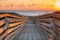 Accessible Boardwalk to Ocean at Sunrise in Salvo NC