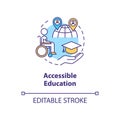 Accessible education concept icon