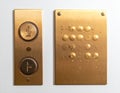 Accessible Elevator Controls with Braille Royalty Free Stock Photo