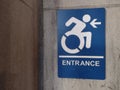 Accessible Entrance, Dynamic Accessibility Symbol, Braille Royalty Free Stock Photo