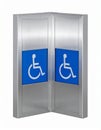 Accessible Entryway with Automatic Metal Doors Royalty Free Stock Photo