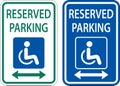 Accessible Reserved Parking Sign ,Double Arrow Royalty Free Stock Photo