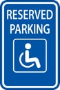 Accessible Reserved Parking Sign On White Background Royalty Free Stock Photo