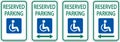 Accessible Reserved Parking Sign On White Background Royalty Free Stock Photo